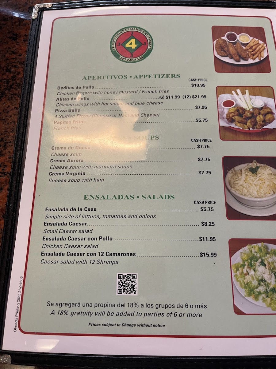 Menu 4Jjjj Pizzeria Ice Cream-1