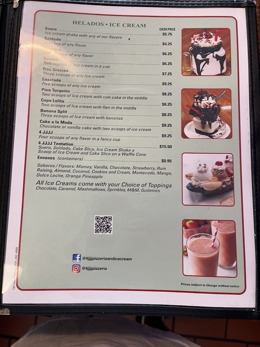Menu 4Jjjj Pizzeria Ice Cream-2