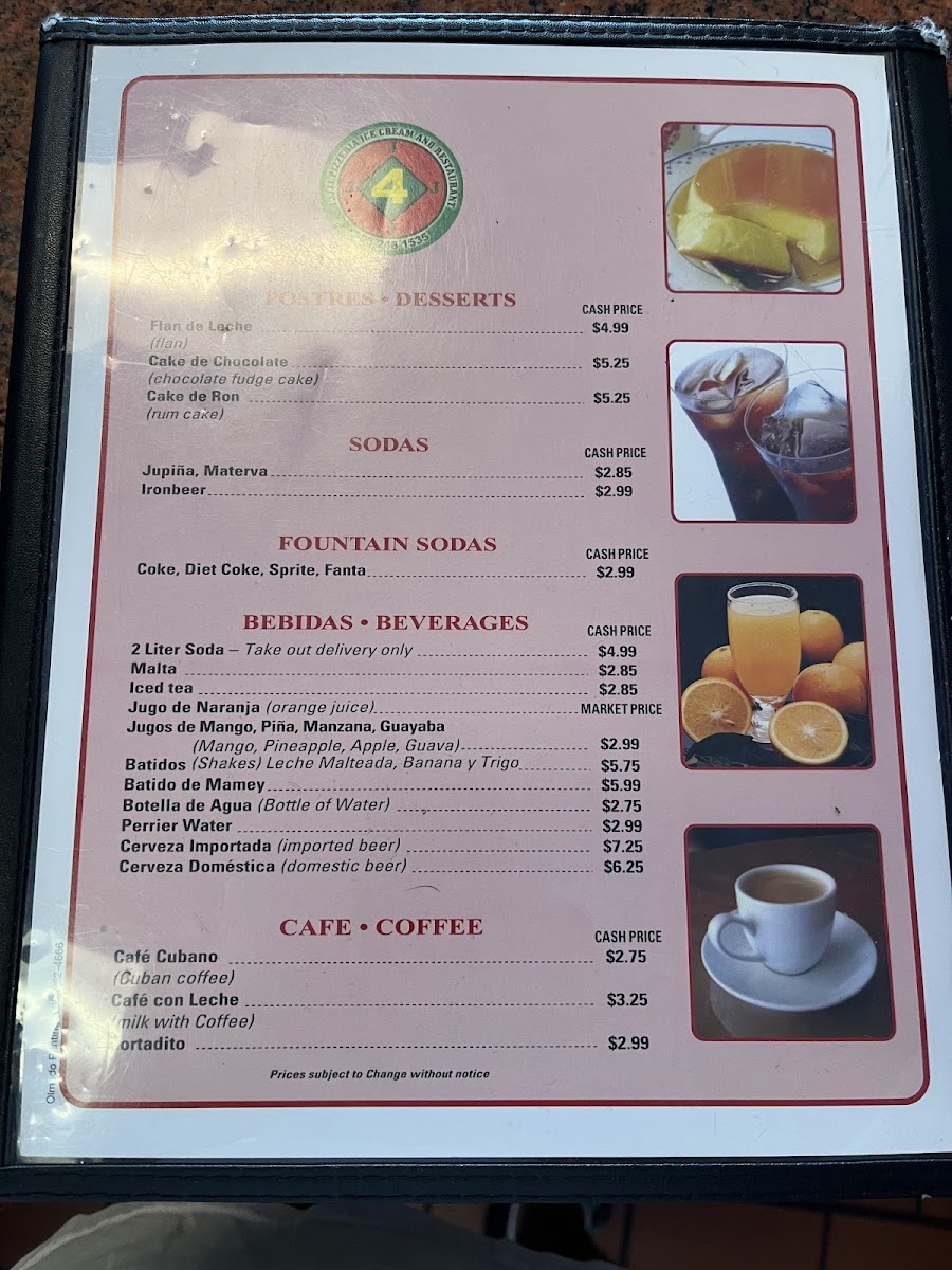 Menu 4Jjjj Pizzeria Ice Cream-4